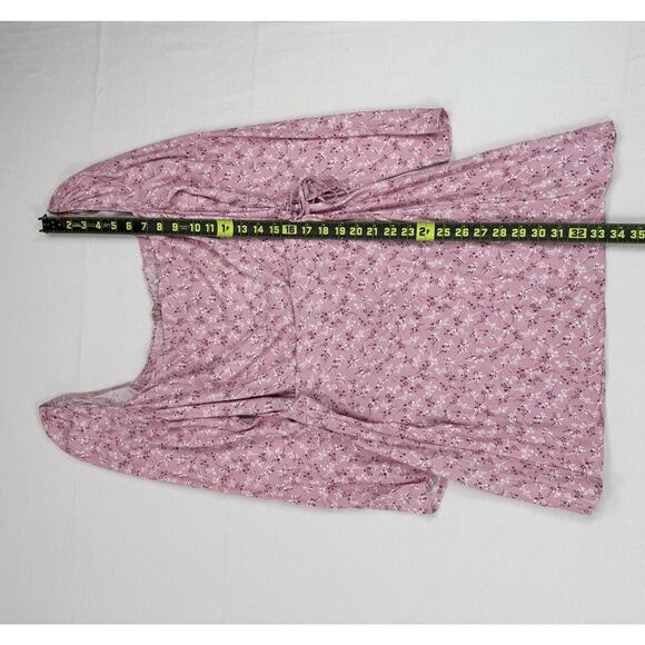 NWT Reformation Rosalie Floral Wrap Mini Dress Women's 12 Pink Ditsy Coquette - Picture 16 of 16